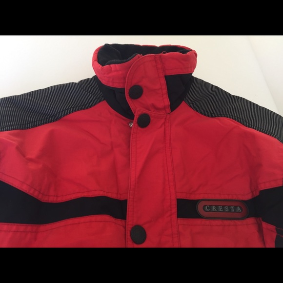 Complete Ski Set red ski jacket black ski pants red hat scarf gloves Kids 122 cm - Picture 4 of 8